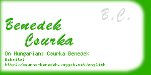 benedek csurka business card